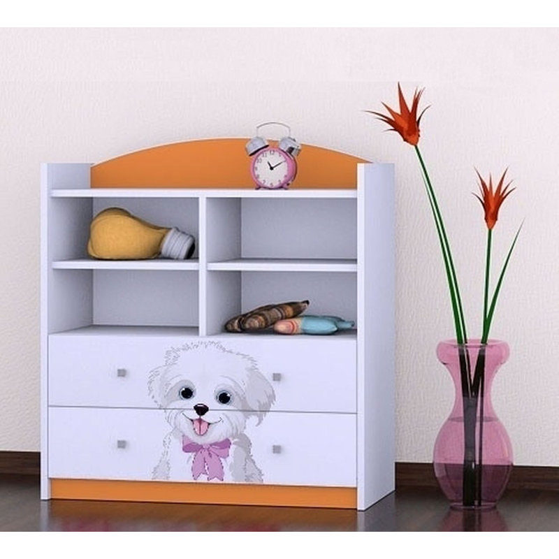 Joanna 96cm H X 86cm W Animals Kids Cube, Orange