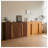 125.98" Brown+Tan Rectangular Solid Wood Shoe Storage