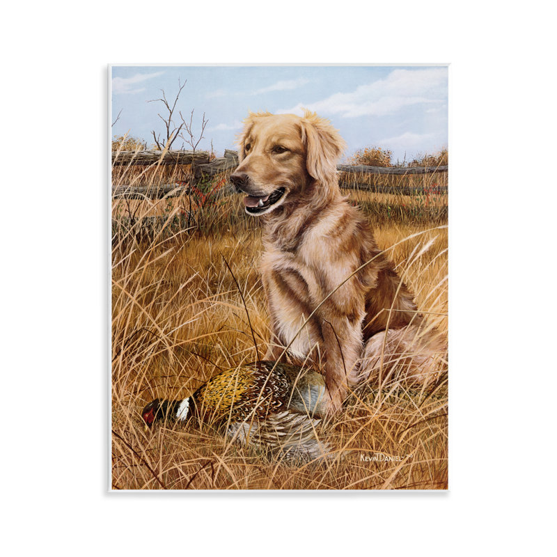  Art mural, "Chien de chasse et faisan" par Kevin Daniel