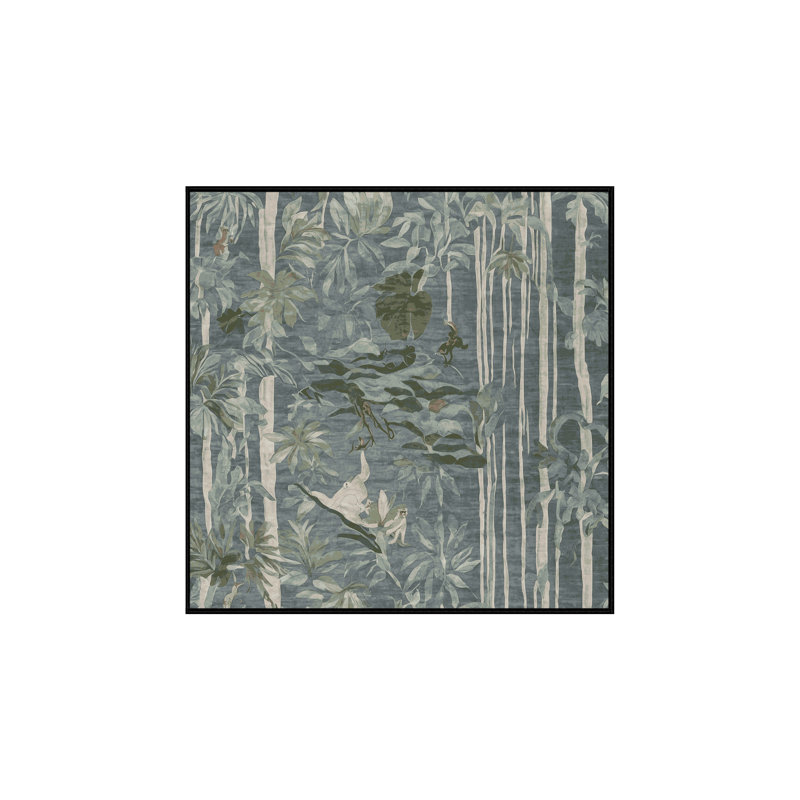 Machine Washable Gray Area Rug, Square 6'