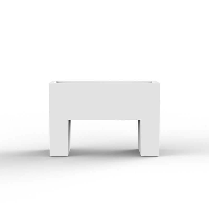 Muro Resin Elevated Planter, White