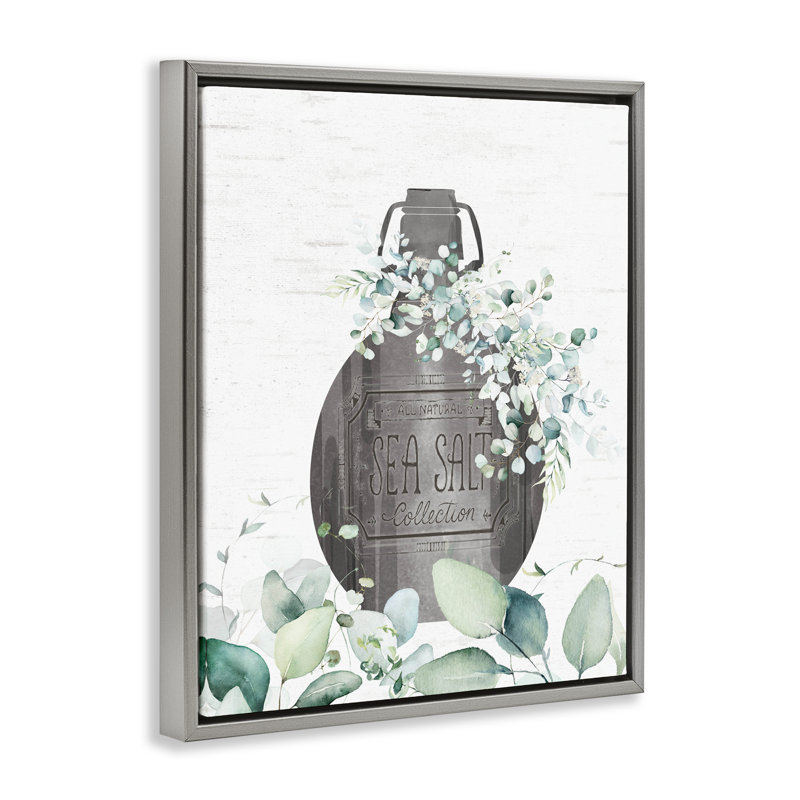 Cadre flottant de la collection Sea Salt, design par lettré et doublé, H 21 po x l 17 po, Cadre flottant gris lustré