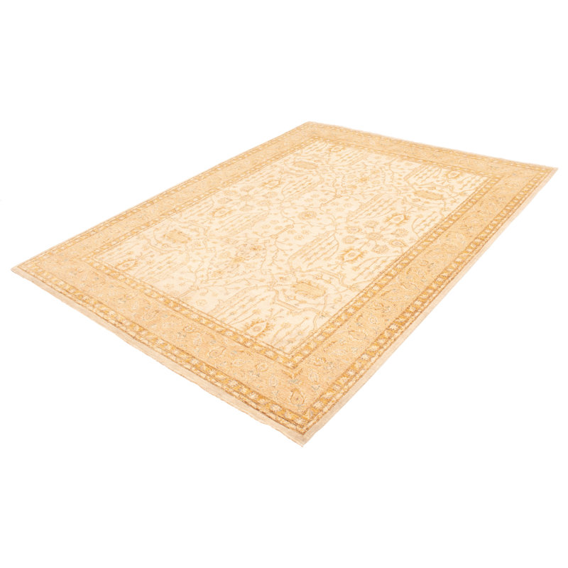 Tapis ivoire Peshawar Oushak 9 pi 0 po x 12 pi 1 po