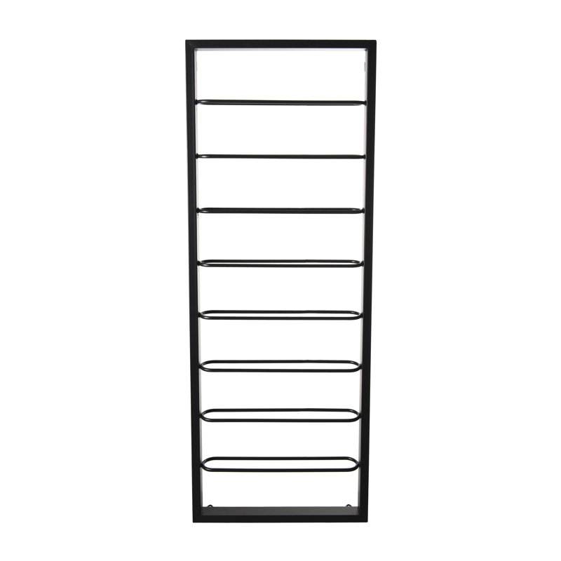 Surya Wall Mounted Wine Bottle Rack in Black