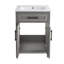 Meuble-lavabo gris Calice