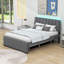 Lit plateforme tapissier classique avec lit gigogne simple Prarthana-1063275874-1063275876