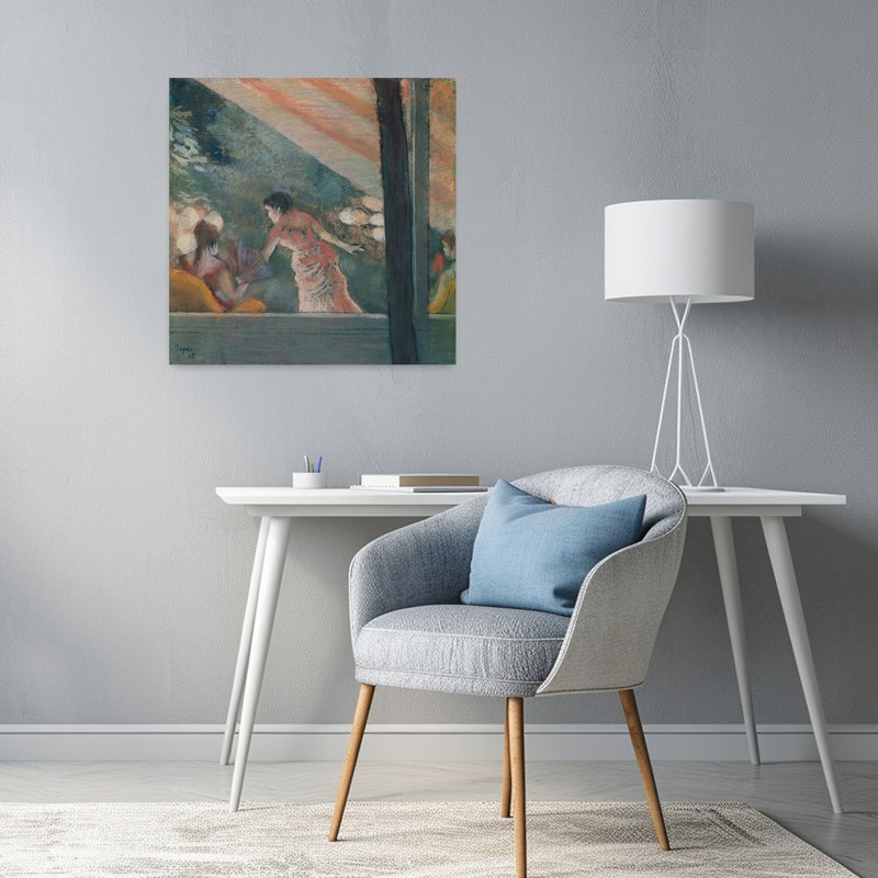 Cafe Concert At The Ambassadeurs, 1885 Abstract Contemporary City Architecture Wall Art Print, 60.96cm H x 60.96cm W