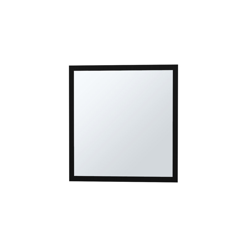 Armoire à miroir noire H 21,1 po x l 19,7 po pour salle de bain et cuisine, 4 tablettes intérieures et support à serviettes noir, support
