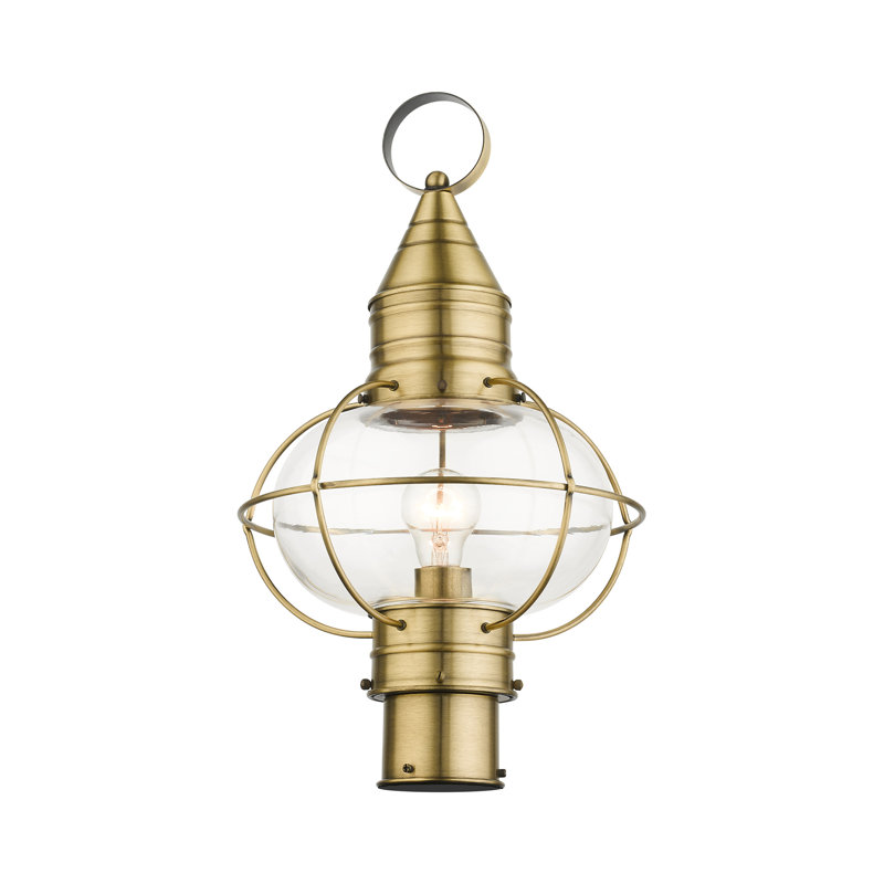 Aster Transparent Lantern Head, Antique Brass