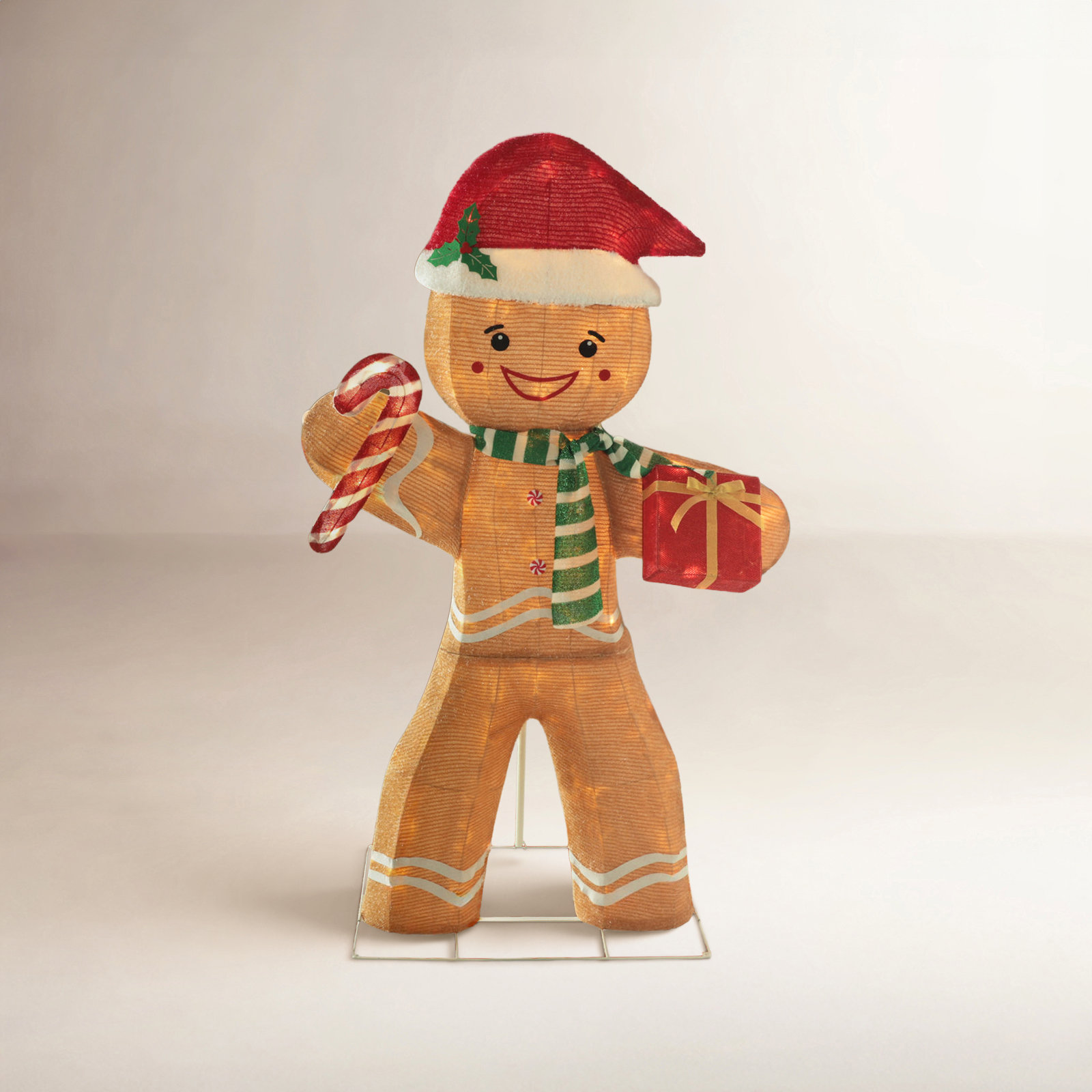 Gutierrez 5FT Gingerbread Man Metal Outdoor Christmas Decoration