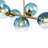 8 - Light Gradient Blue Glass Globe Linear Chandelier-1177399157