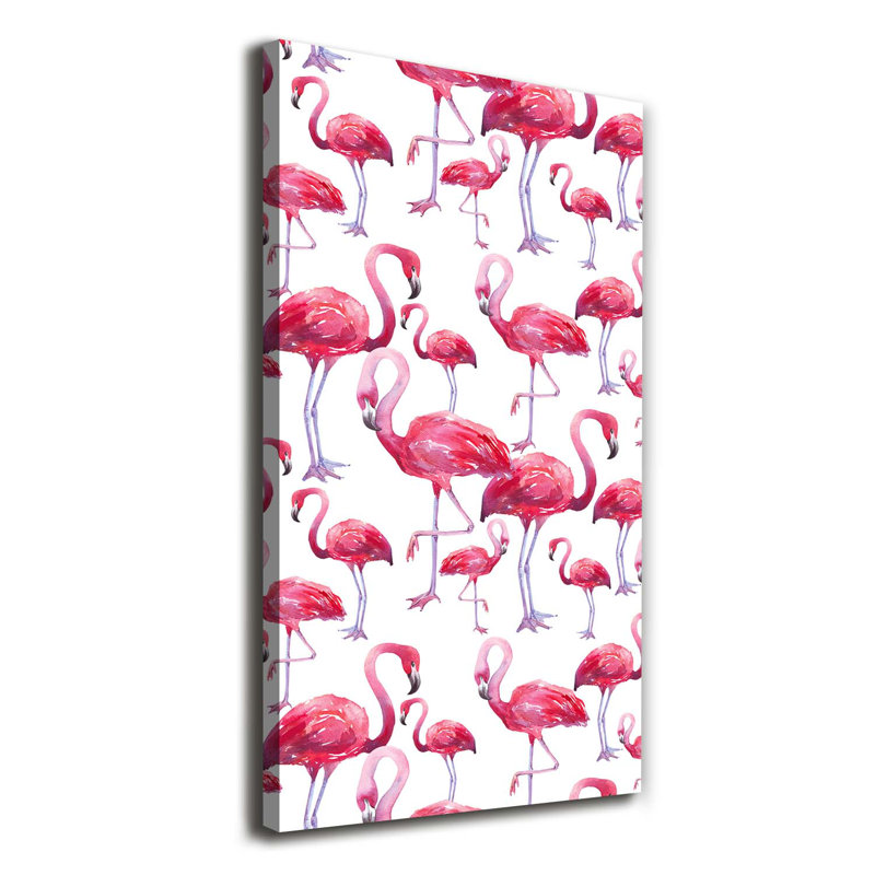 Flamingos - Wrapped Canvas Print