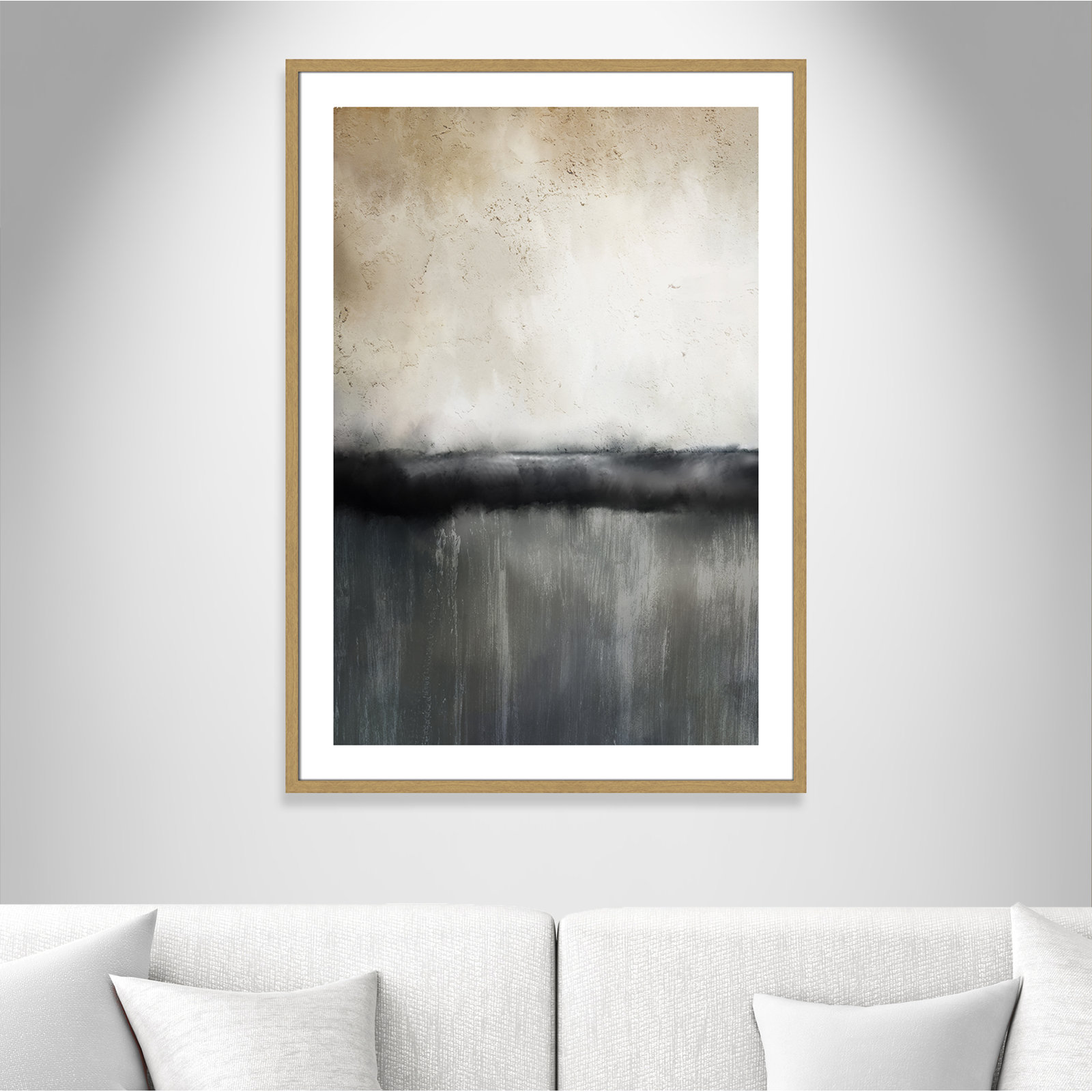 Dorota "Sunset" Print by Kimberly Allen, 41.5" H x 29.5" W, Picture Framed Paper, Beige Wood