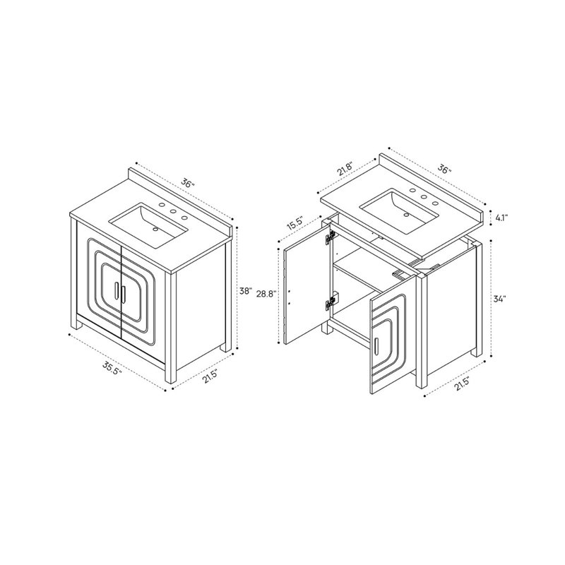Emett 36 in. Single Vanity