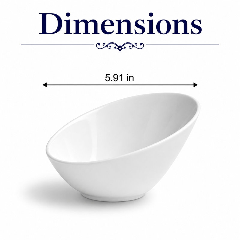 PRIME IVORY Premium Porcelain Prime Non Stackable Angular Bowl, 10.14oz