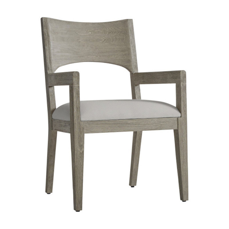 Calais Patio Dining Armchair with Cushion, Light Grey Vinyl 6503-010