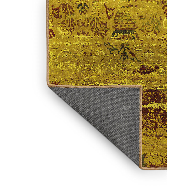 Tapis jaunes modernes Mid-Century 2620