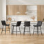 Tabouret de comptoir rembourré 27 po avec structure en métal -506050688