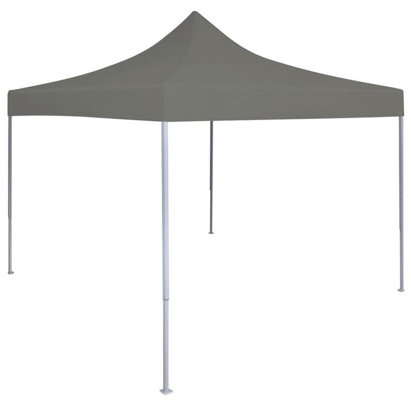 Steel Pop Up Gazebo, 235cm H x 300cm W x 300cm D, Silver, Anthracite