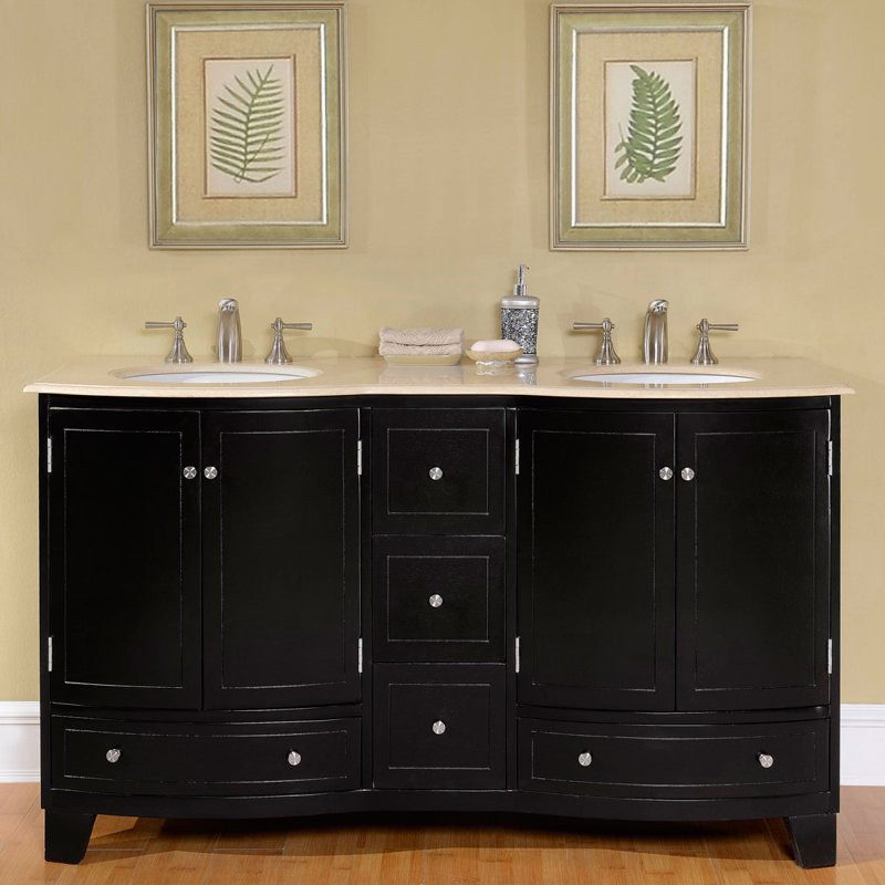 Kyng 60'' Double Bathroom Vanity with Stone Top