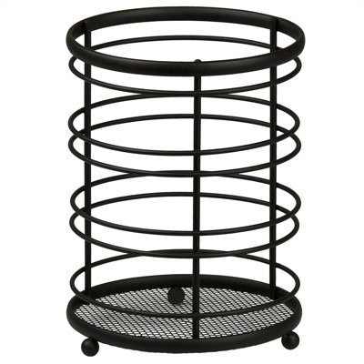 Metal Round Utensil Crock
