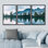 «Noway Natural Landscape Green Mountain Lake Forest Reflection», impression sur toile 3 pièces