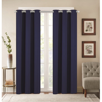 Chelsea Solid Blackout Grommet Curtain Panel Set