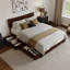 Harlowe Wood Platform Bed with Storage Drawers-1356210685-1356210675