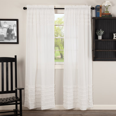 Penwortham Cotton Blend Semi Sheer Curtain Panel Pair