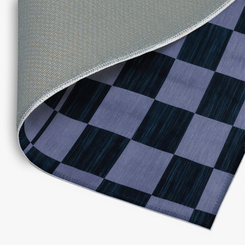 Tapis d'intérieur et d'extérieur à carreaux gris, Rectangulaire 2 pi x 3 pi