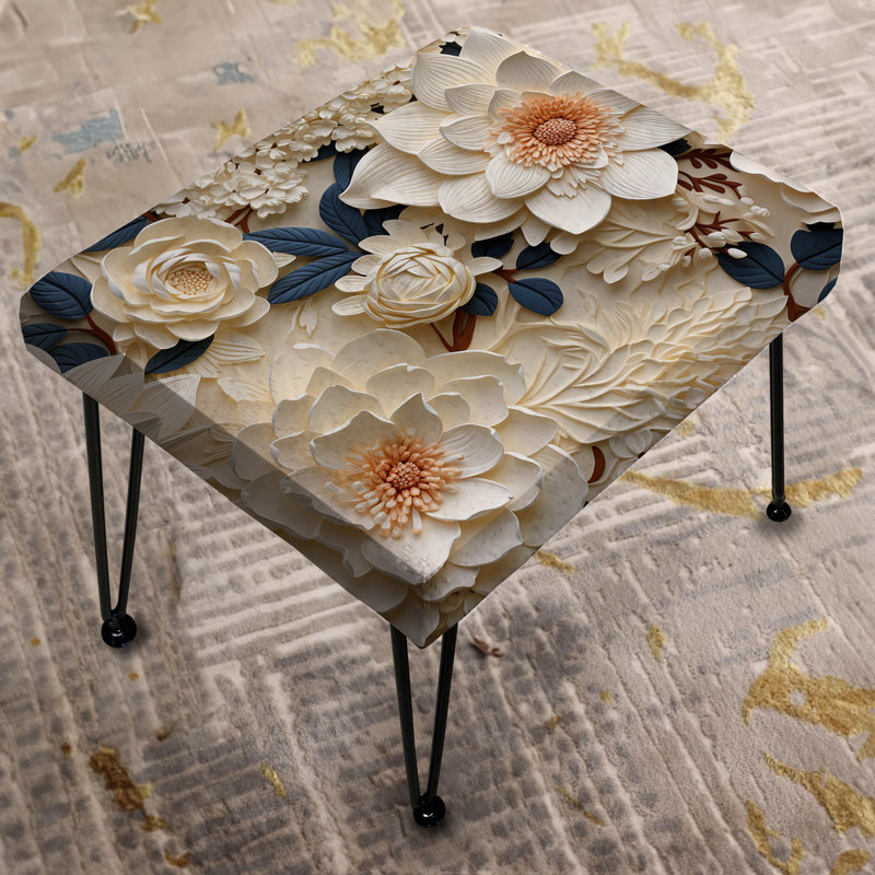 Holness - Repose-pieds rectangulaire floral