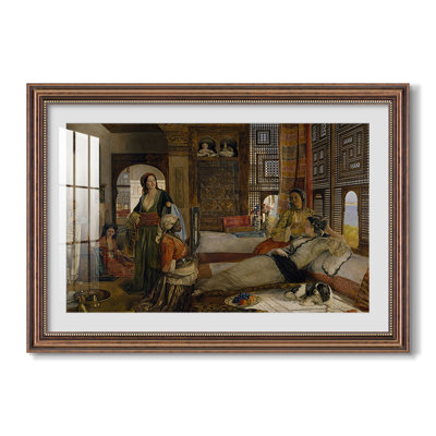 The Harem, 1876-John Frederick Lewis-Custom Framed Canvas