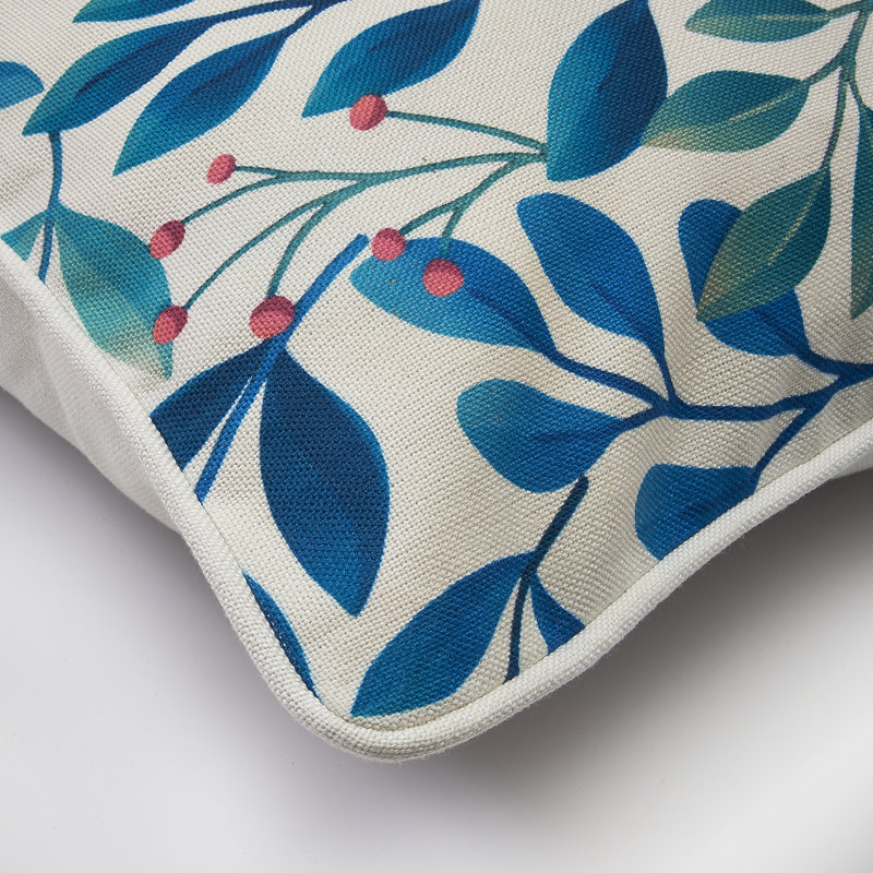 Coussin de patio intérieur en polyester recyclé résistant aux taches et lavable à la machine, Carré 20 po x 20 po, 1