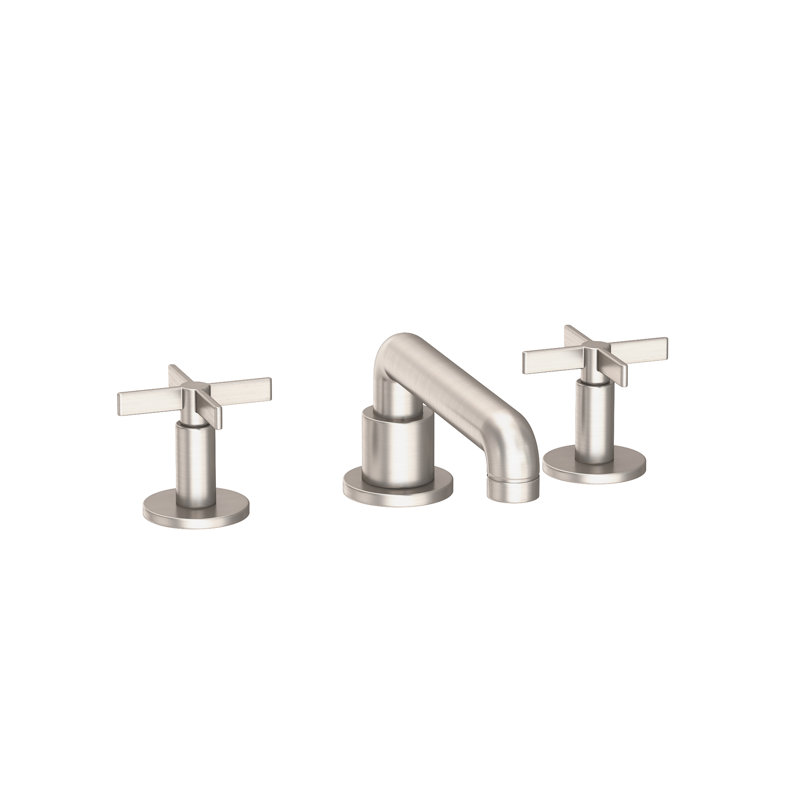Tolmin Widespread Bathroom Faucet with Drain Assembly, Satin Nickel (PVD)