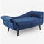 Chaise longue avec accoudoirs à volutes