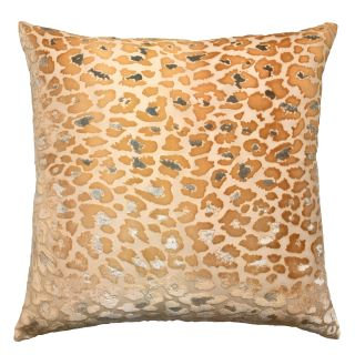Leopard Square Velvet Pillow, Square 18"H x 18"W, Leopard Ice