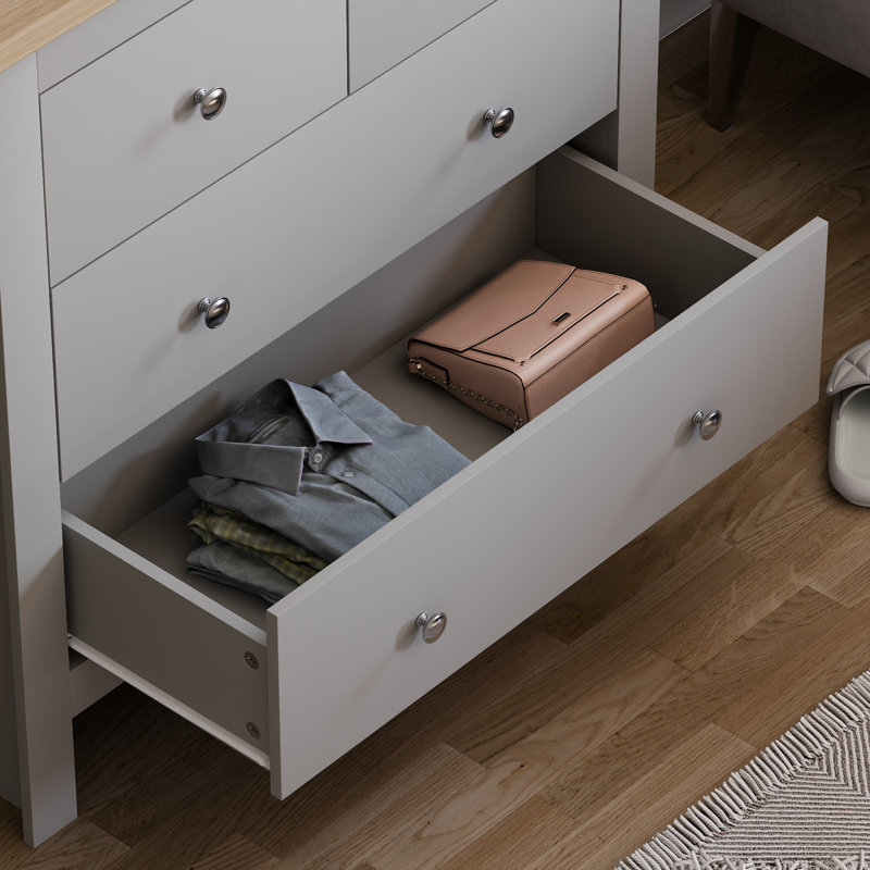 Morley 79cm W 4 - Drawer Chest of Drawers, Grey