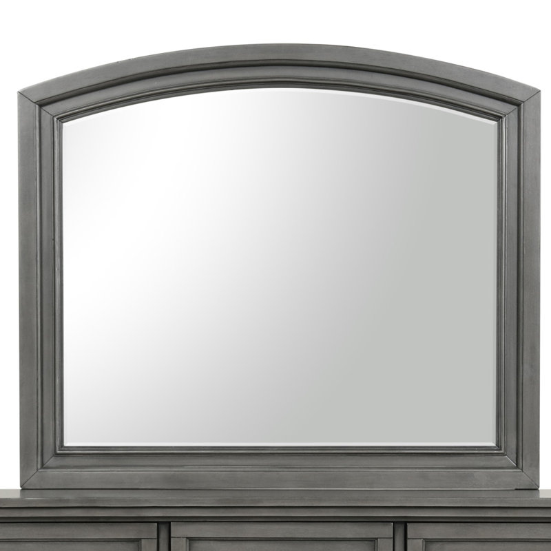 Meade 36"L x 42"H Mirror, Gray, Gray