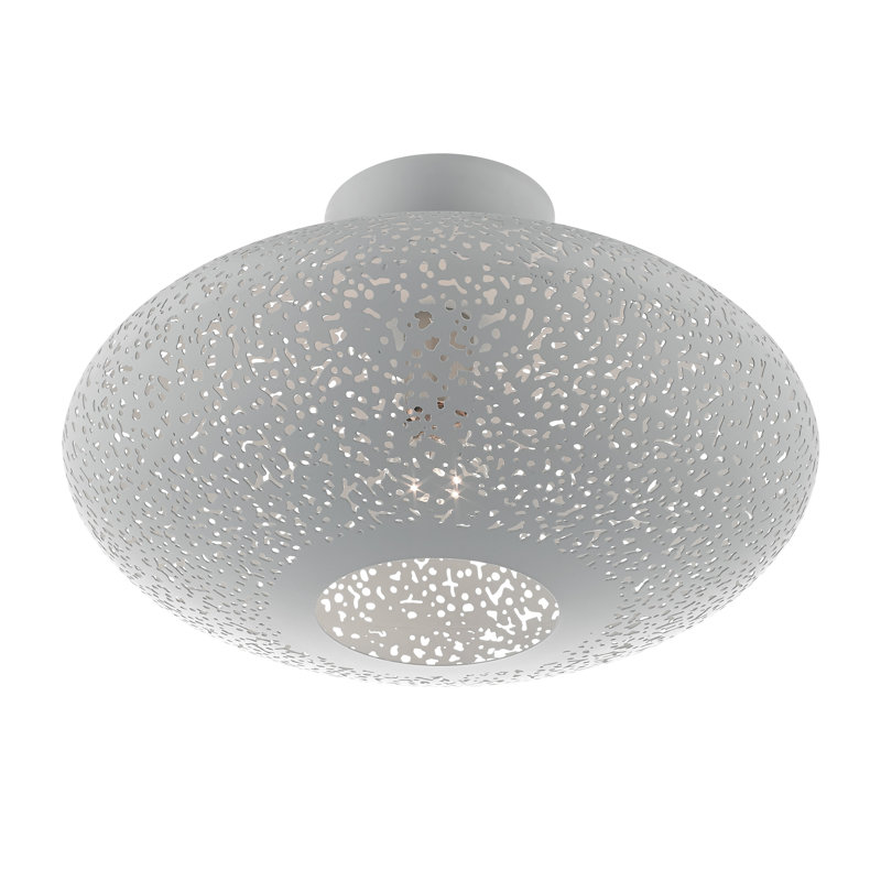 Plafonnier semi-encastré 1 lumière 16 po Bion, Gris nordique