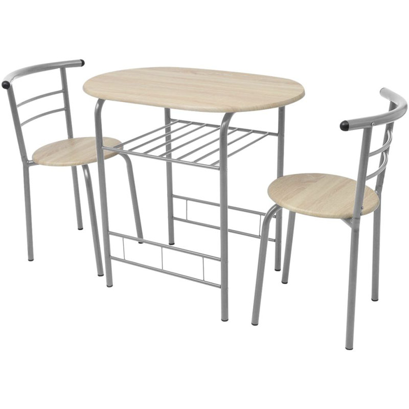 Raymond 2 - Person Dining Set, Silver