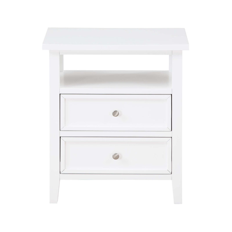 Weston 2 Drawer Nightstand, White