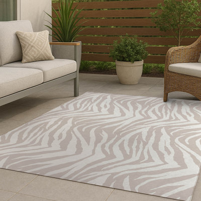 Tapis d'extérieur antidérapant à motif zébré