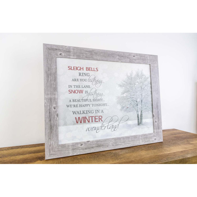 «Sleigh Bells Ring Winter Christmas», art décoratif