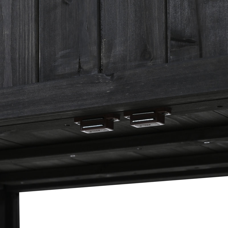 Mini cadre froid en bois pour terrasse 35,4 po x 17,7 po x 37,4 po TopMAX, Noir