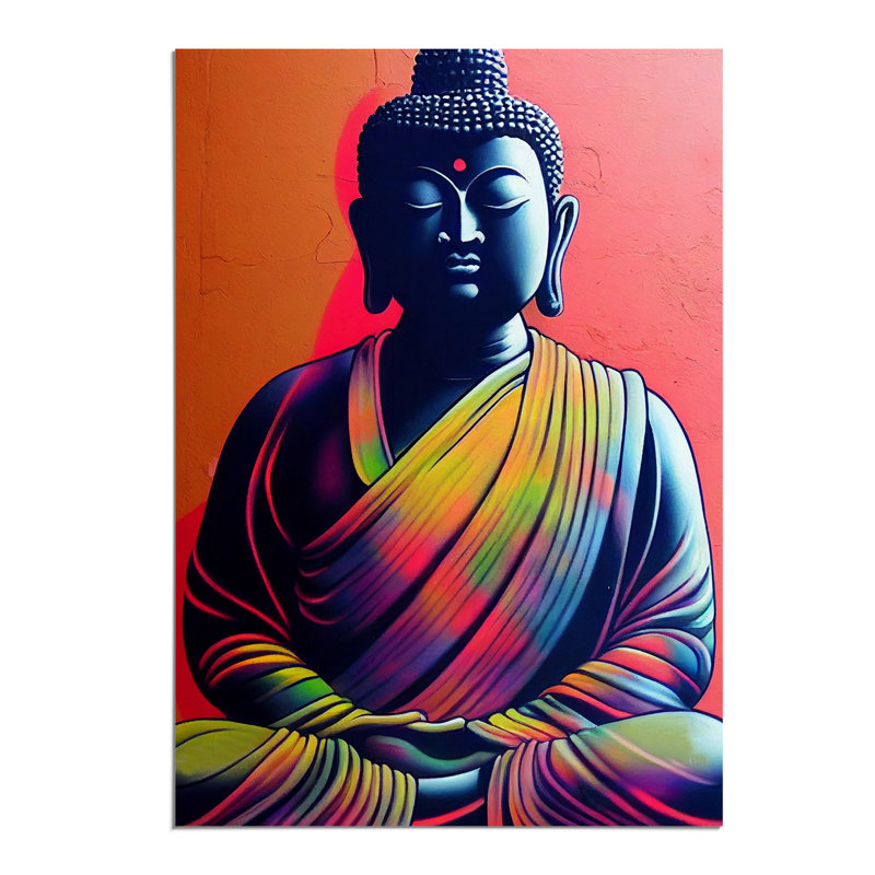 Colourful Buddha No.3 - Print, Paper, No Matte, 29.7cm H x 21cm W