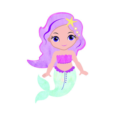 " Juvie Mermaid " Painting Print