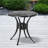 Outsunny 30" Round Patio Dining Table With Umbrella Hole, Antique Cast Aluminum Outdoor Bistro Table Only