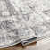 Mittler Oriental Power Loomed Polyester Area Rug in Dark Gray/Beige