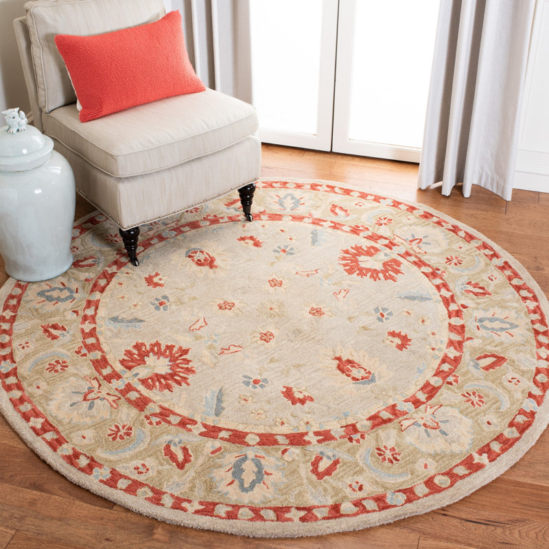 Tingley Hand Tufted Wool Pile Oriental Rug, Round 6'