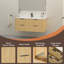 Meuble-lavabo mural 48 po en bois massif avec lavabo et dosseret en acrylique simple-1996548907